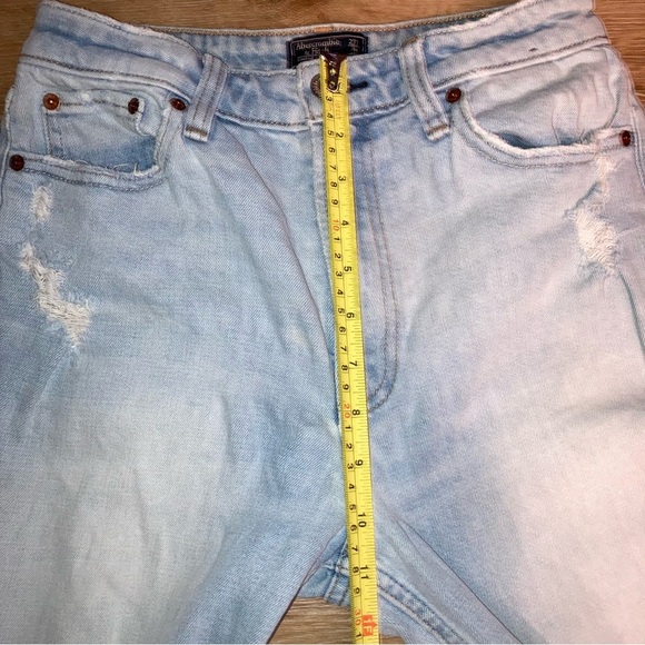 Abercrombie & Fitch Women’s Jeans Simone high rise slim Size27 Ripped Light Wash - Picture 7 of 11
